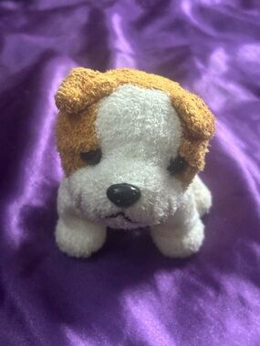 Unipak Plush Puppy Stuffed Animal - White and Brown